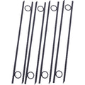 Rebar Stake With Loop 8Pcs Grip Rebar 3 8X 18 Inch Steel Durable Heavy Duty Tent Canopy Ground Stakes With Angled Ends And 1 Inch Loops For Campsites And Canopies Black Steel