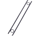 Rebar Stake With Loop 12Pcs Grip Rebar 3 8X 18 Inch Steel Durable Heavy Duty Tent Canopy Ground Stakes With Angled Ends And 1 Inch Loops For Campsites And Canopies Black Steel