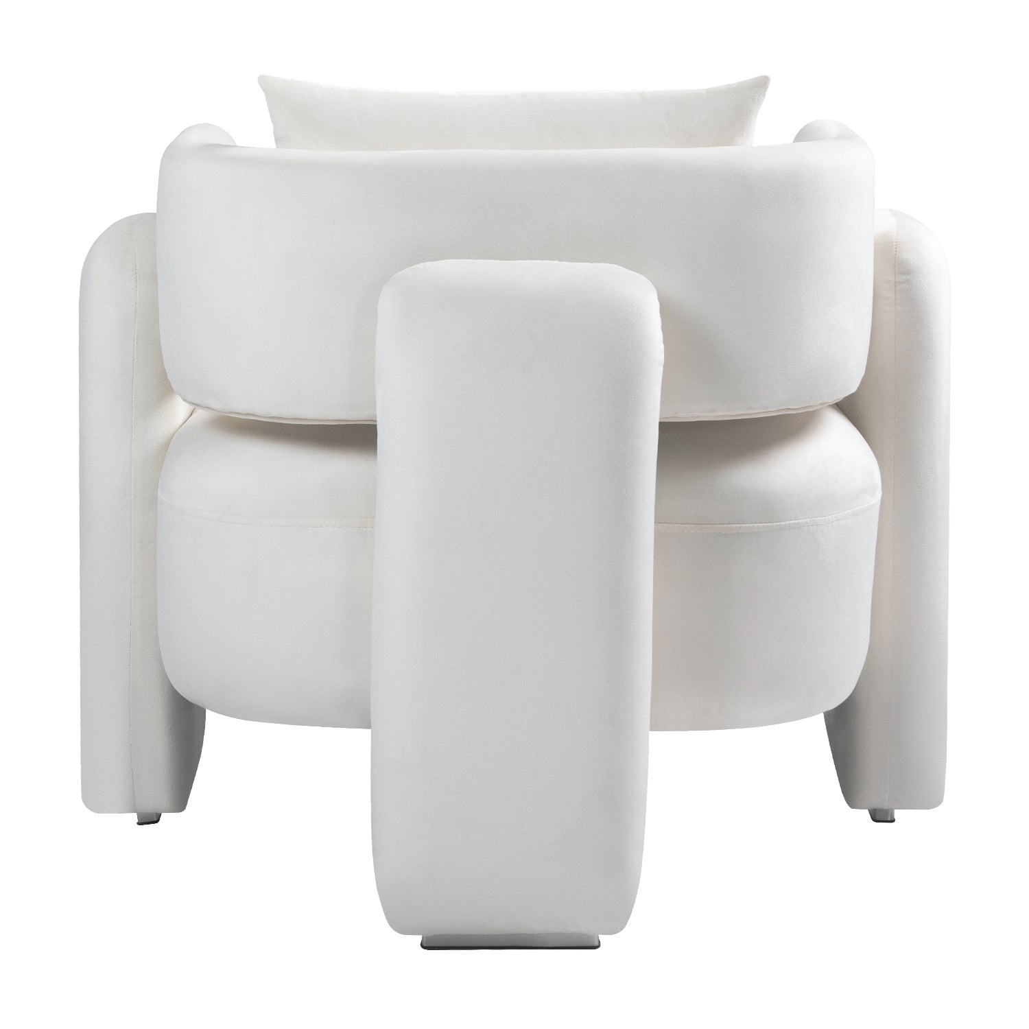 Modern Design Velvet Lounge Chair,Single Sofa With Pillows For Living Room,Bedroom Beige Beige Bedroom Modern Foam Velvet Velvet