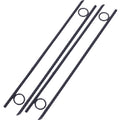 Rebar Stake With Loop 4Pcs Grip Rebar 3 8X 18 Inch Steel Durable Heavy Duty Tent Canopy Ground Stakes With Angled Ends And 1 Inch Loops For Campsites And Canopies Black Steel