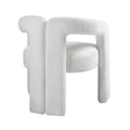 Teddy Fabric Modern Design Dining Chair,Open Back ,Modren Kitchen Armchair For Dinging Room Beige Beige Dining Room Foam Modern Dining Chairs Open Back Foam Fabric Metal