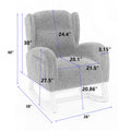 049 Teddy Fabric Rocking Chair With Packet Wood Legs,Green Wood Solid Green Primary Living Space Foam Wipe Clean Modern Rocking Chairs Eucalyptus Tufted Back Foam Teddy