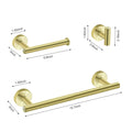 3 Piece Bathroom Hardware Set Brushed Gold Stainless Steel