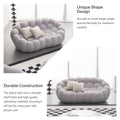 74.8'' Modern Bubble Floor Couch For Living Room,Gray Gray Foam Fabric 2 Seat