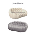 74.8'' Modern Bubble Floor Couch For Living Room,Gray Gray Foam Fabric 2 Seat