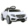 6V Mercedes Benz Amg Electric Vehicle, Kid Ride On Car With Parental Remote Control, Mp3 Player Headlights Opening Doors, For Children 3 8, White White Polypropylene