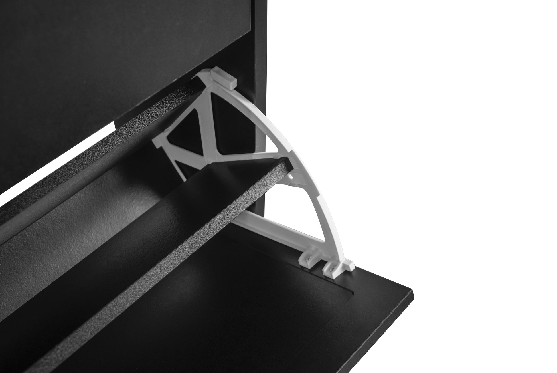 Rattan, Allen 2 Door 1 Drawer Cabinet, Shoe Rack, Double Layer, Suitable For Entrance Black Particle Board