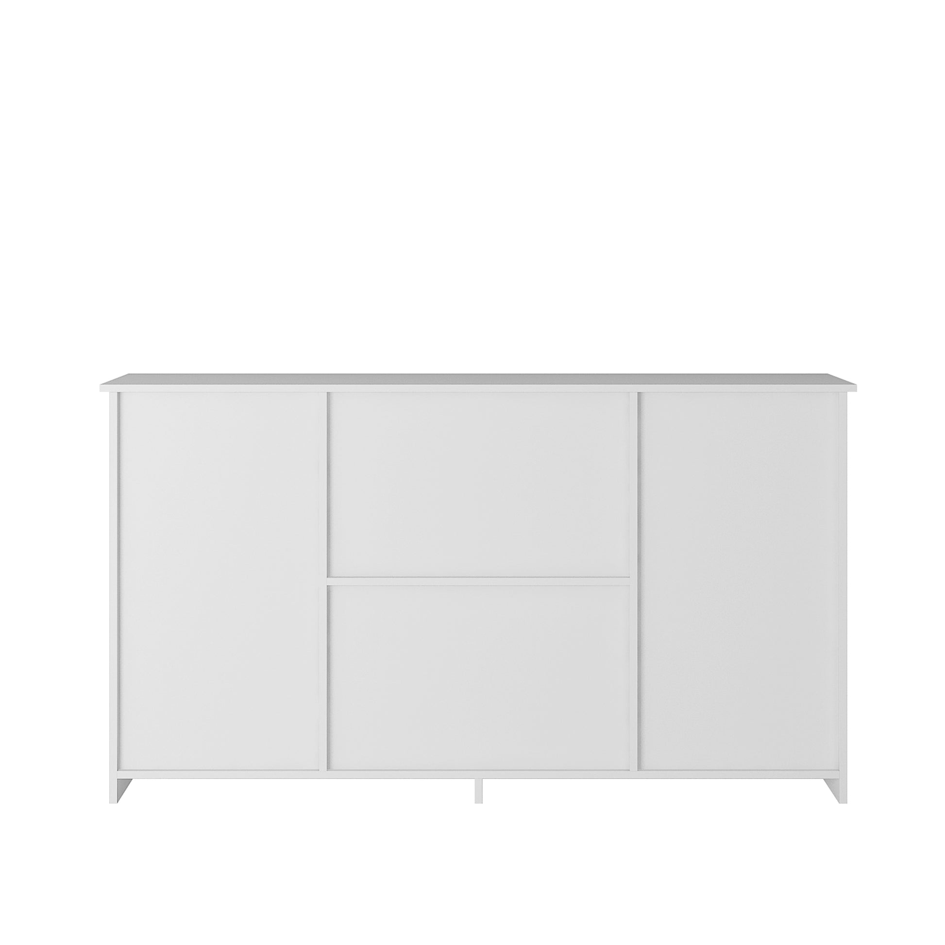 Sideboard Buffet Cabinet With Storage, Modern Kitchen Buffet Storage Cabinet With Drawer And Doors, Large Coffee Bar With Adjustable Shelves For Kitchen White Mdf