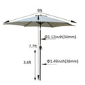 9Ft Umbrella Frozen Dew Frozen Dew Metal