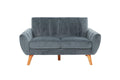 Contemporary 2 Pcs Sofa Set Living Room Furniture Dark Gray Velvet Couch Sofa And Loveseat Plush Cushion Unique Lines Plush Sofa. Dark Gray Velvet Wood Primary Living Space Classic,Contemporary,Modern Velvet 5 Seat