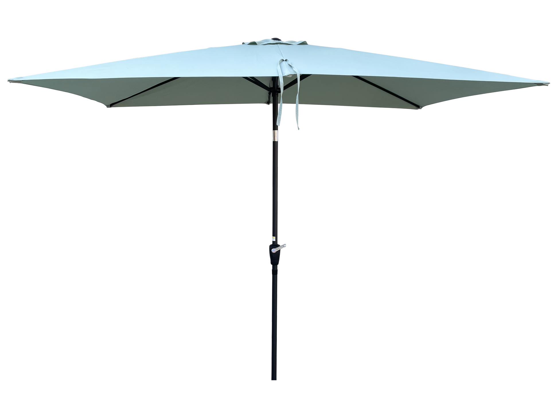 6 X 9Ft Patio Umbrella Outdoor Waterproof Umbrella With Crank And Push Button Tilt Without Flap For Garden Backyard Pool Swimming Pool Market Frosty Green Steel