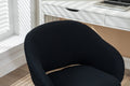 047 Mesh Fabric Home Office 360 Swivel Chair Adjustable Height With Gold Metal Base,Black Solid Black Office Sponge Wipe Clean Modern Office Chairs Tufted Back Foam Adjustable Height Fabric Mesh