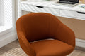 047 Mesh Fabric Home Office 360 Swivel Chair Adjustable Height With Gold Metal Base,Caramel Solid Caramel Office Sponge Wipe Clean Modern Office Chairs Tufted Back Foam Adjustable Height Fabric Mesh