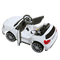 6V Mercedes Benz Amg Electric Vehicle, Kid Ride On Car With Parental Remote Control, Mp3 Player Headlights Opening Doors, For Children 3 8, White White Polypropylene