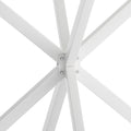 42.13'' Modern Cross Leg Round Dining Table, White Marble Top Occasional Table, Two Piece Removable Top, Matte Finish Iron Legs White Mdf Metal