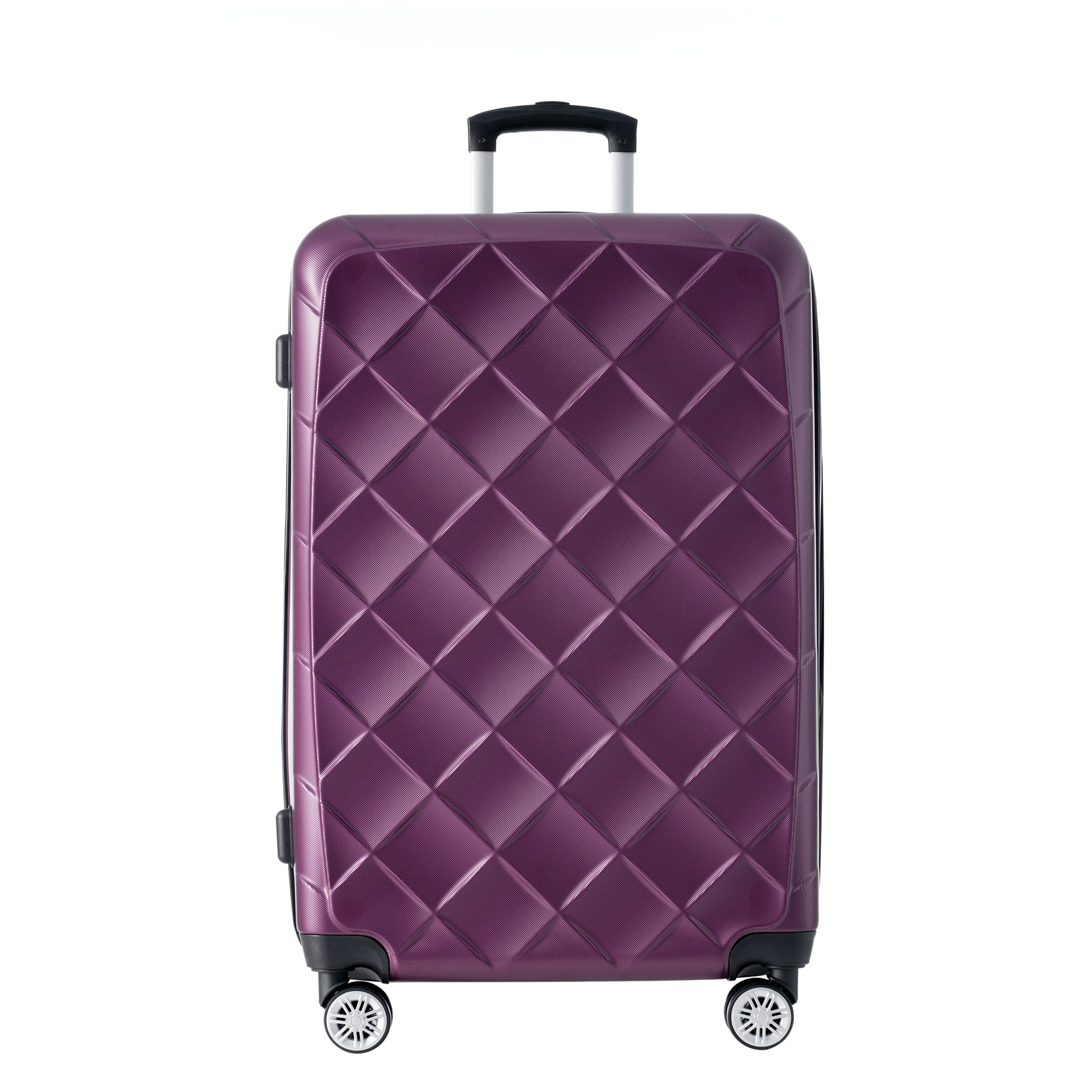 3 Piece Luggage Set Suitcase Set, Abs Hard Shell Lightweight Expandable Travel Luggage With Tsa Lock, Spinner Wheels For Men Women Violet Abs