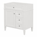 30'' Bathroom Vanity Without Top Sink, Modern Bathroom Storage Cabinet With 2 Drawers And A Tip Out Drawer Not Include Basin 3 White 1 2 Adjustable Shelves Bathroom Freestanding Solid Wood Mdf Painted