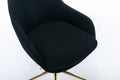 046 Mesh Fabric Home Office 360 Swivel Chair Adjustable Height With Gold Metal Base,Black Solid Black Office Sponge Wipe Clean Modern Office Chairs Tufted Back Foam Adjustable Height Fabric Mesh