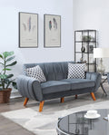 Contemporary 2 Pcs Sofa Set Living Room Furniture Dark Gray Velvet Couch Sofa And Loveseat Plush Cushion Unique Lines Plush Sofa. Dark Gray Velvet Wood Primary Living Space Classic,Contemporary,Modern Velvet 5 Seat