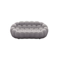 74.8'' Modern Bubble Floor Couch For Living Room,Gray Gray Foam Fabric 2 Seat