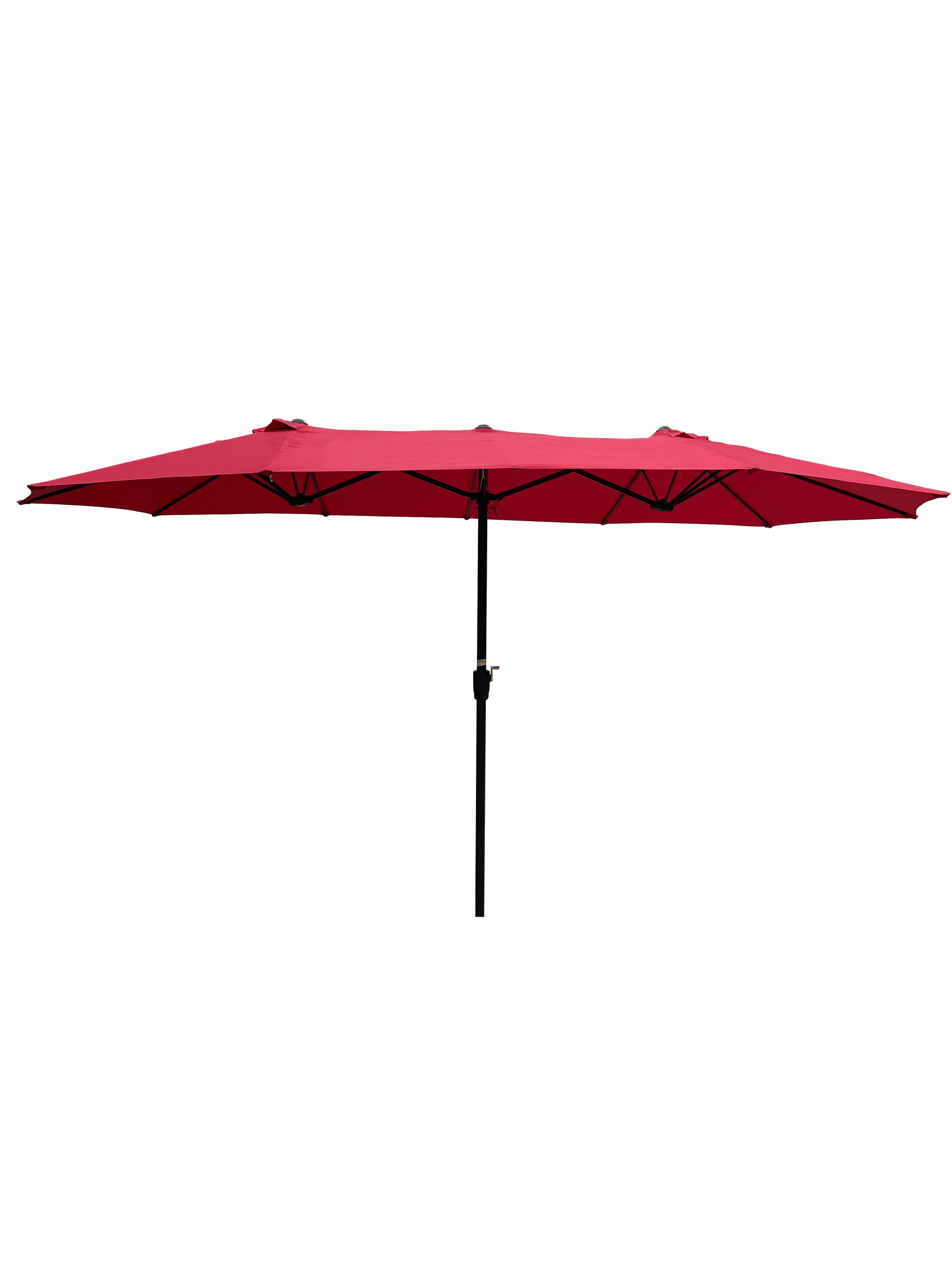 15Ftx9Ftdouble Sided Patio Umbrella Outdoor Market Table Garden Extra Large Waterproof Twin Umbrellas With Crank And Wind Vents For Garden Deck Backyard Pool Shade Outside Deck Swimming Pool Red Metal