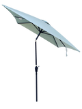 6 X 9Ft Patio Umbrella Outdoor Waterproof Umbrella With Crank And Push Button Tilt Without Flap For Garden Backyard Pool Swimming Pool Market Frosty Green Steel