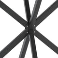 42.13'' Modern Cross Leg Round Dining Table, Black Top Occasional Table, Two Piece Removable Top, Matte Finish Iron Legs Black Mdf Metal