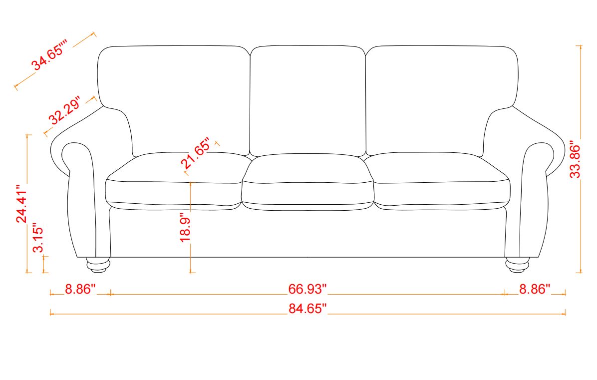 Sofa Beige Chenille