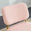 Teddy Velvet Material Cushioned Rocking Chair, Unique Rocking Chair, Cushioned Seat, Pink Backrest Rocking Chair, And Golden Metal Legs. Comfortable Side Chairs In The Living Room, Bedroom, And Office Pink Velvet