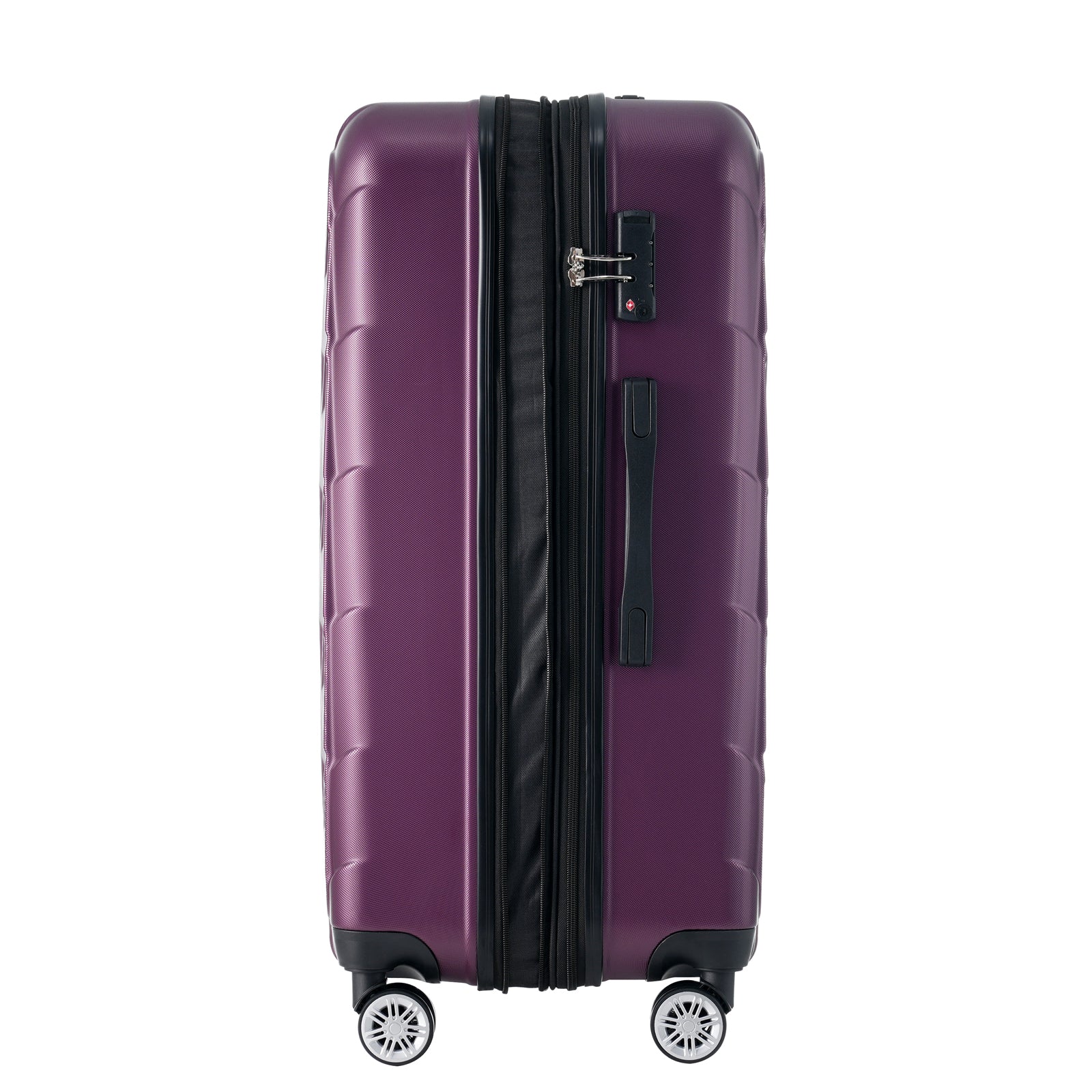 3 Piece Luggage Set Suitcase Set, Abs Hard Shell Lightweight Expandable Travel Luggage With Tsa Lock, Spinner Wheels For Men Women Violet Abs