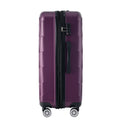 3 Piece Luggage Set Suitcase Set, Abs Hard Shell Lightweight Expandable Travel Luggage With Tsa Lock, Spinner Wheels For Men Women Violet Abs