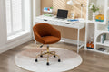 047 Mesh Fabric Home Office 360 Swivel Chair Adjustable Height With Gold Metal Base,Caramel Solid Caramel Office Sponge Wipe Clean Modern Office Chairs Tufted Back Foam Adjustable Height Fabric Mesh