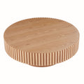 Natural Wood Coffee Table 39.37 Mdf Coffee Table Modern Handcraft Drum Coffee Table Circle Coffee Table For Living Room,Ash Natural Ash Primary Living Space Modern Mdf