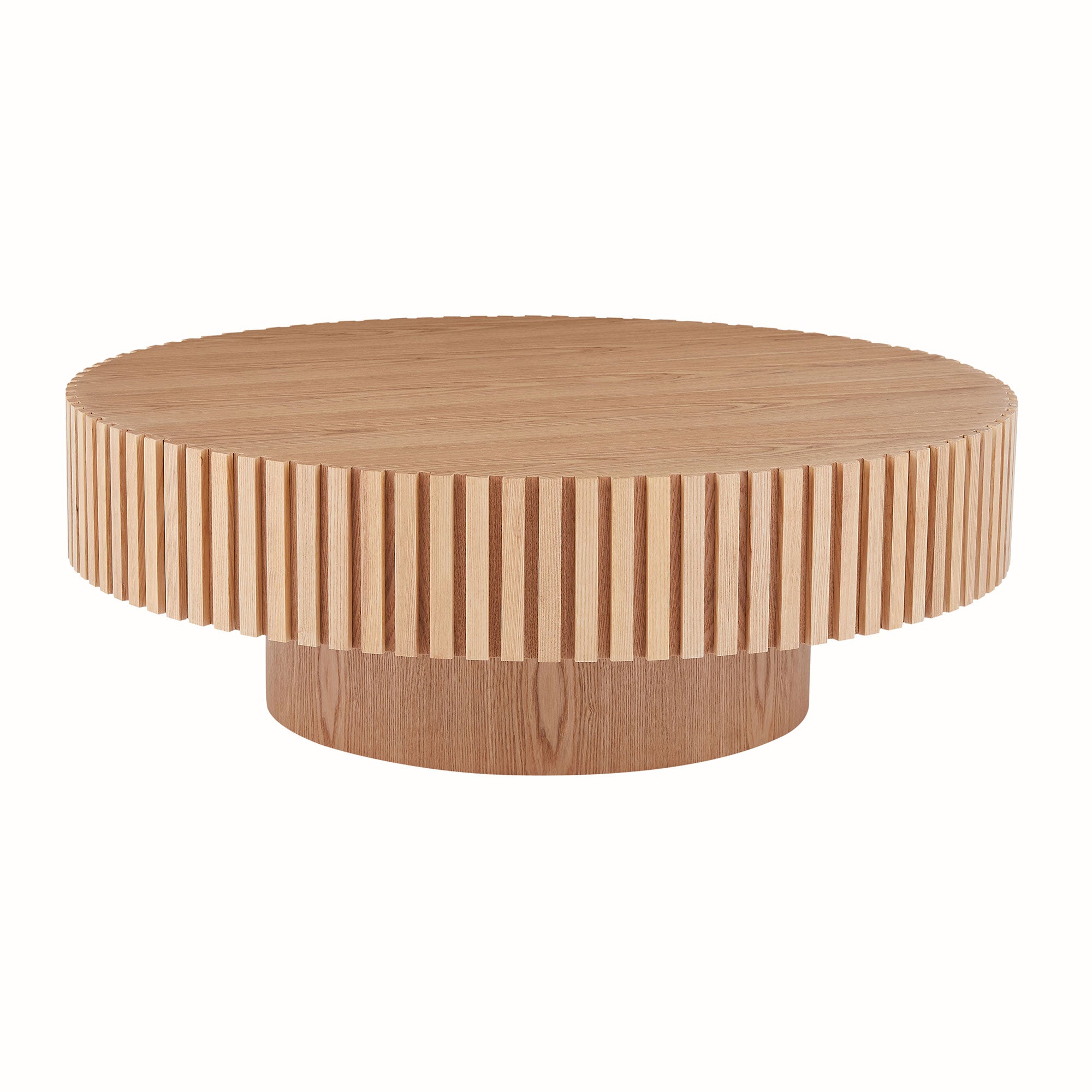 Natural Wood Coffee Table 39.37 Mdf Coffee Table Modern Handcraft Drum Coffee Table Circle Coffee Table For Living Room,Ash Natural Ash Primary Living Space Modern Mdf