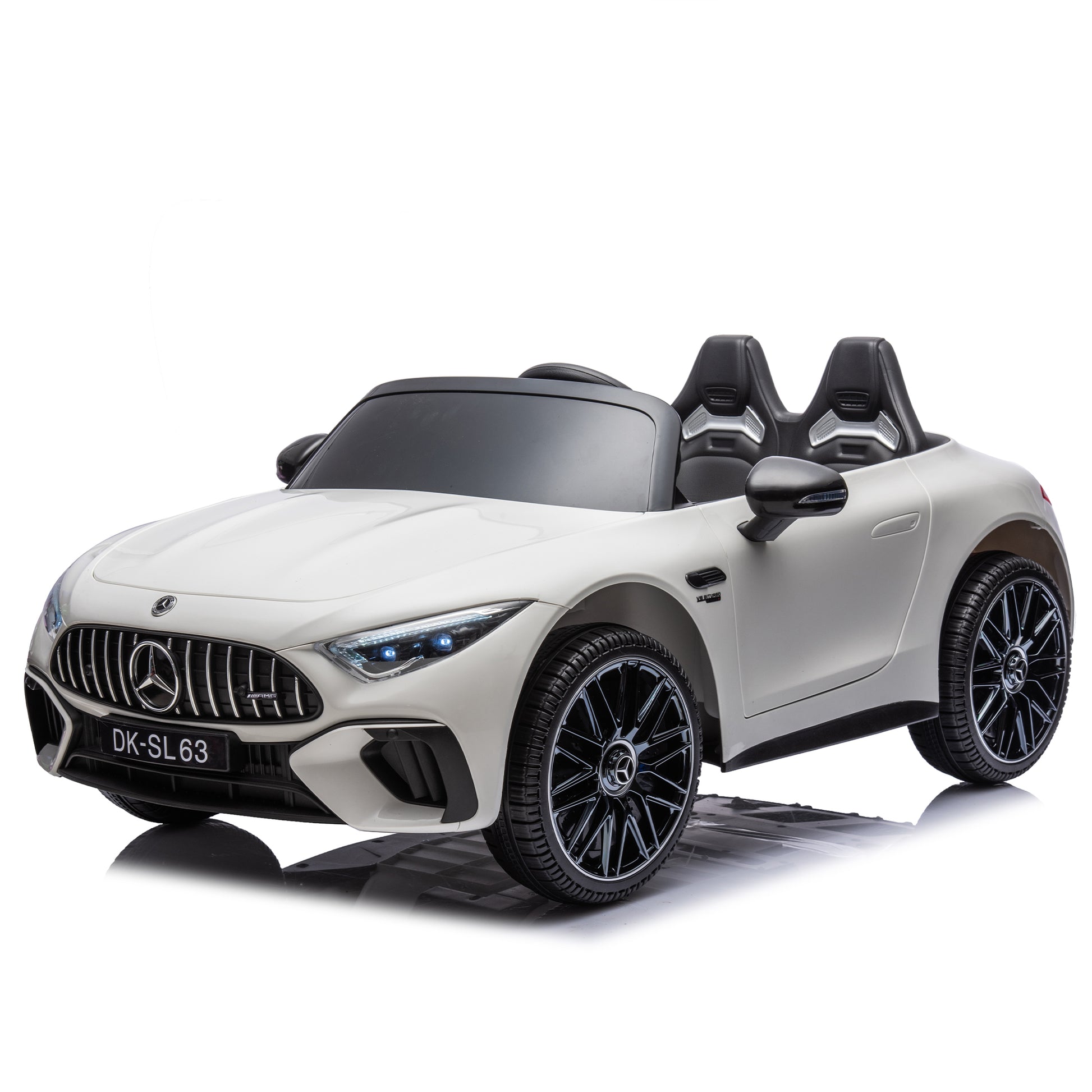 24V Ride On Car W Parent Remote Control,Seat Width 18.11 Inch,Licensed Mercedes Benz Sl63 Car For Kids,200W Speed1.86 4.97Mph Secure Slow Start,Bluetooth,Led,Headlight, Music Player & Horn, Soft