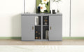 Queen Size Murphy Bed With Shelves, Cabinets And Usb Ports,Gray Queen Gray Mdf Lvl