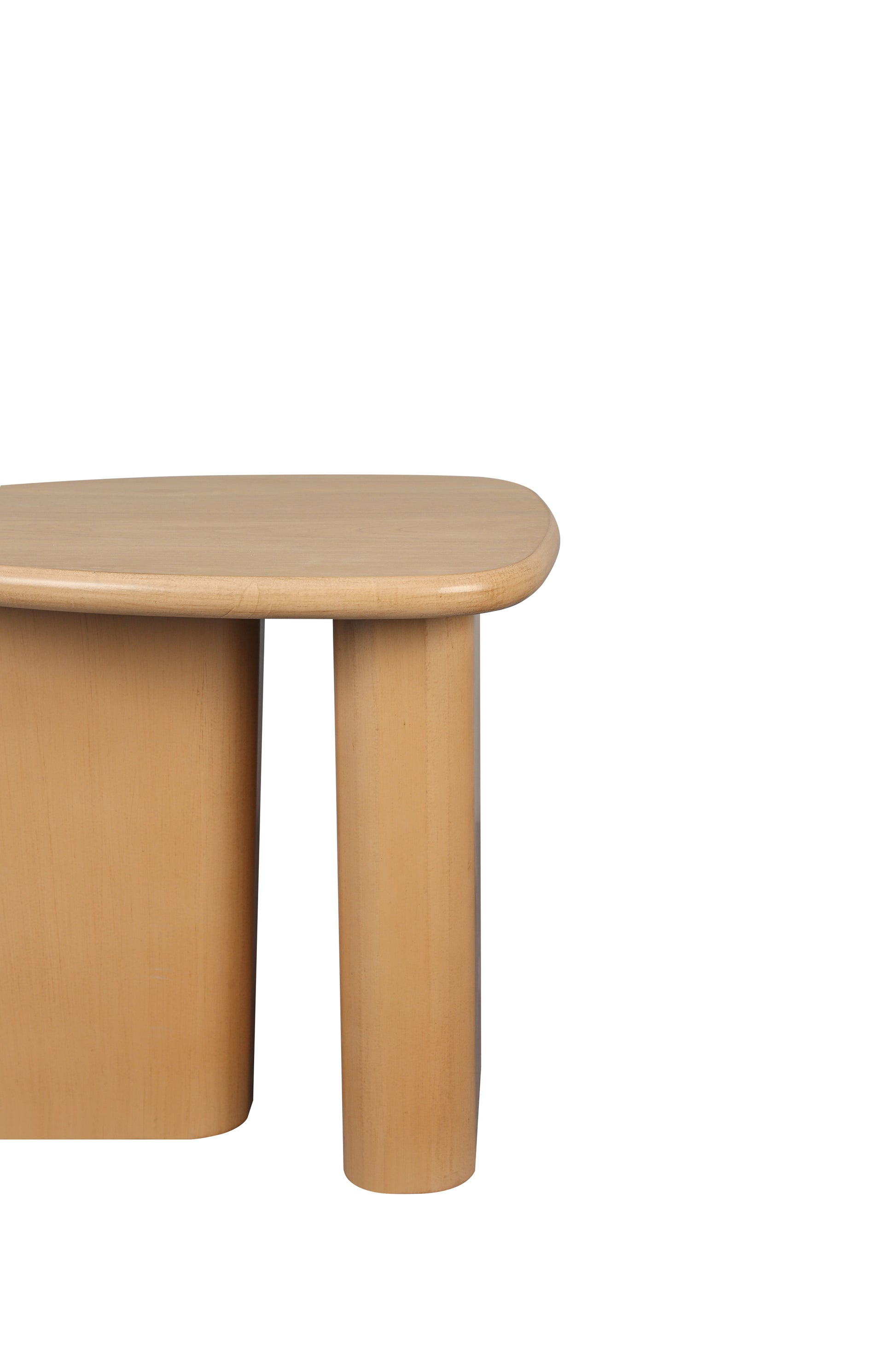 Tapered Tabletop Side Table Natural Wood Natural Wood Mdf