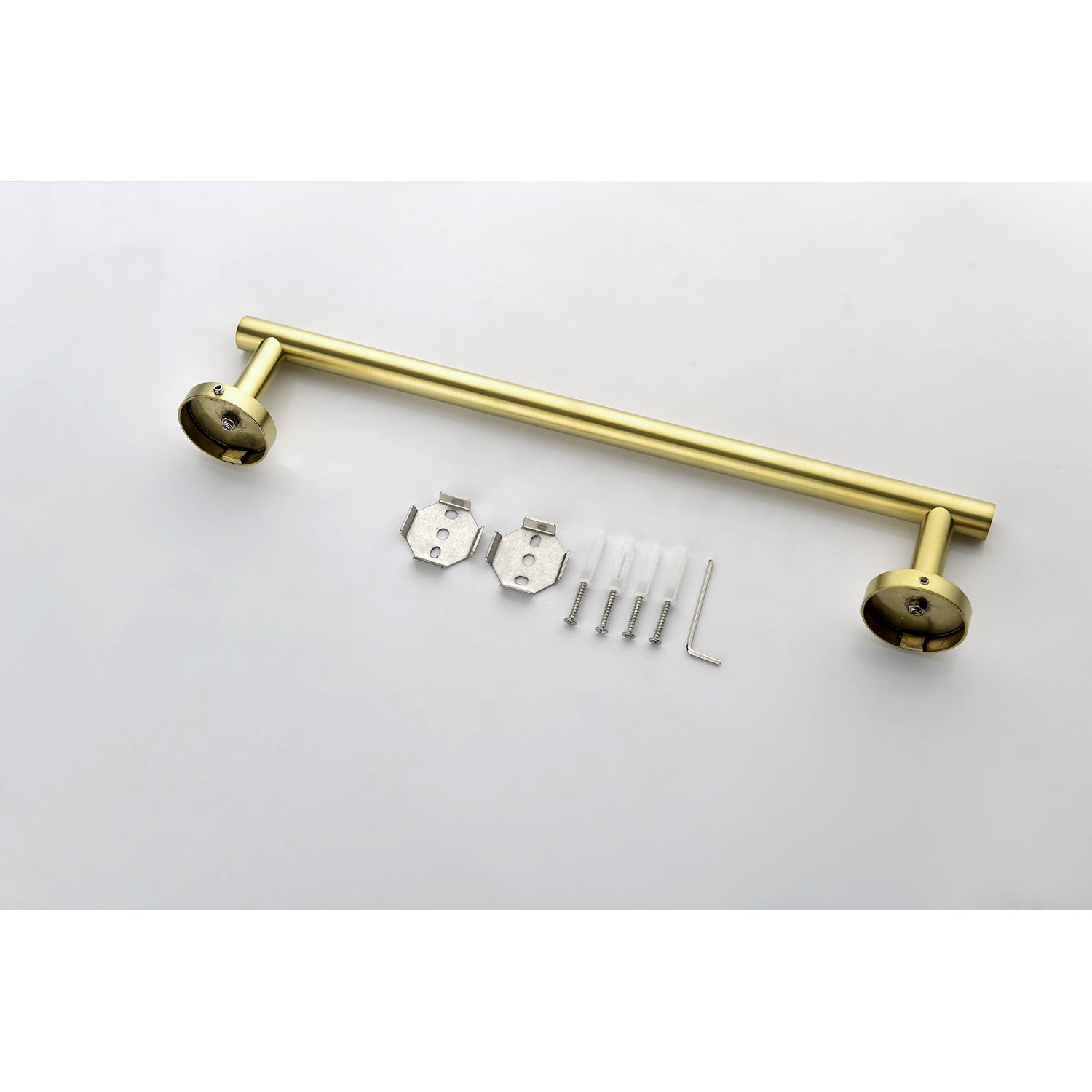 9 Piece Stainless Steel Bathroom Towel Rack Set Wall Mount Brushed Gold Stainless Steel