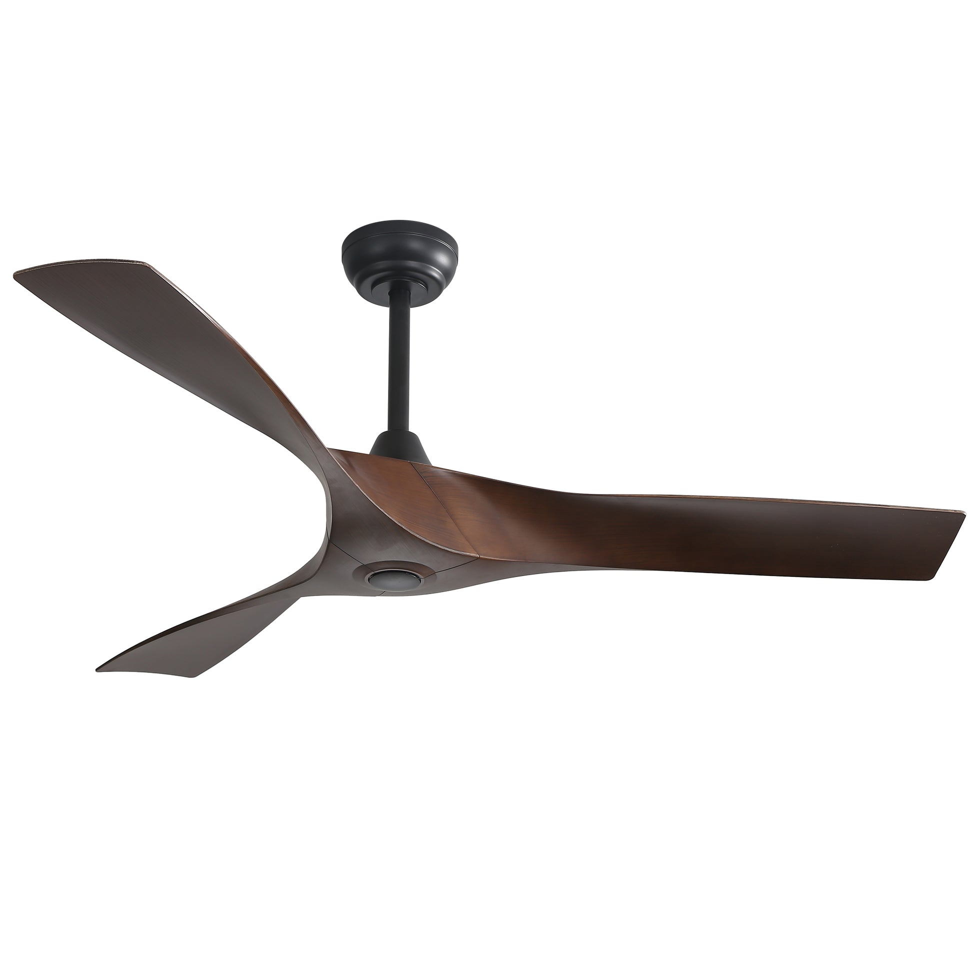 52 Inch Ceiling Fan Without Light, 3 Abs Blades Outdoor Ceiling Fan 6 Speed Reversible Dc Motor For Living Room, Bedroom Black Abs