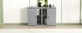 Queen Size Murphy Bed With Shelves, Cabinets And Usb Ports,Gray Queen Gray Mdf Lvl