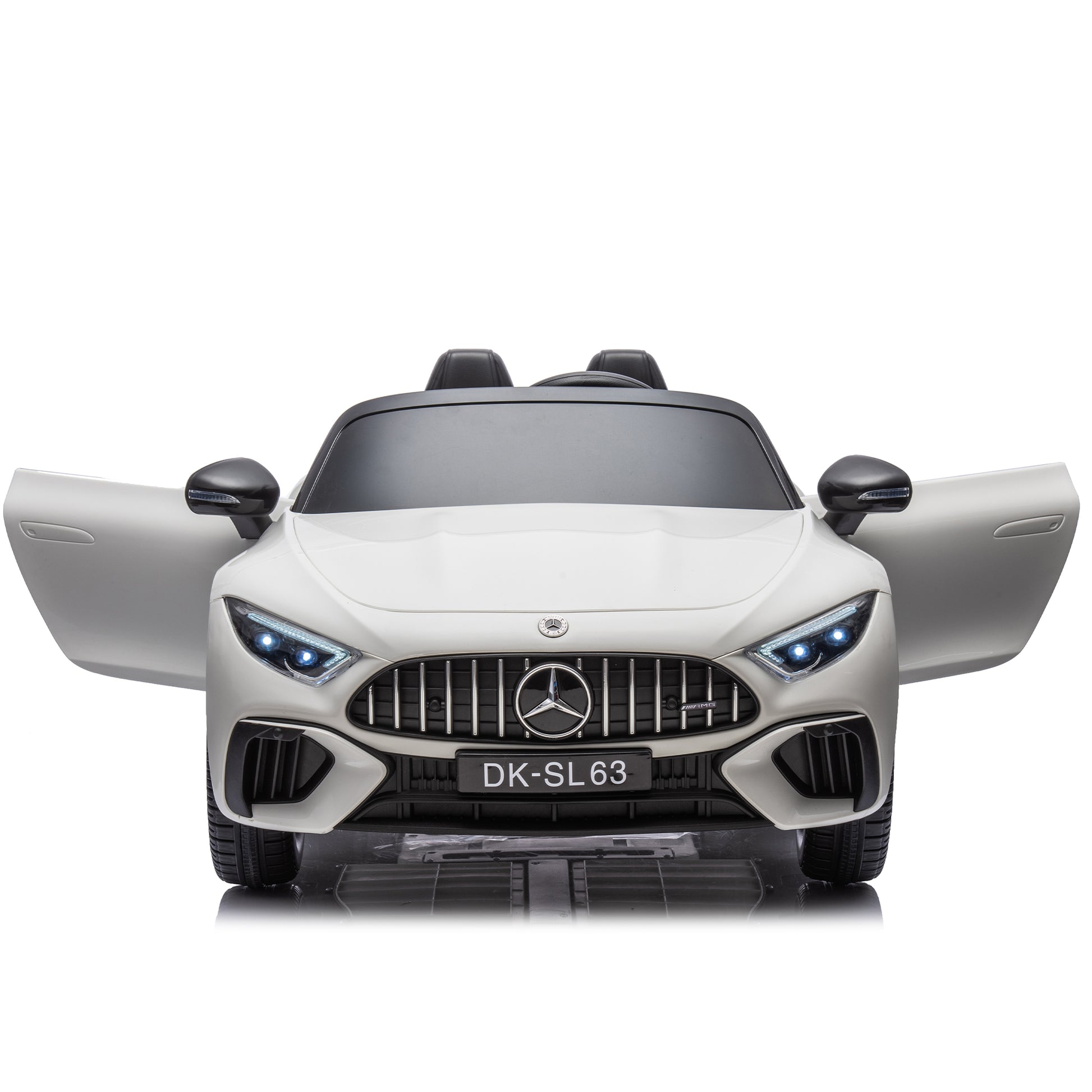 24V Ride On Car W Parent Remote Control,Seat Width 18.11 Inch,Licensed Mercedes Benz Sl63 Car For Kids,200W Speed1.86 4.97Mph Secure Slow Start,Bluetooth,Led,Headlight, Music Player & Horn, Soft