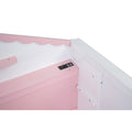 Wood Full Size House Murphy Bed With Usb, Storage Shelves And Blackboard, Pink White Box Spring Not Required Full Pink White Wood Bedroom Murphy Solid Wood Mdf