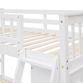 Wooden Twin Over Full Bunk Bed With Six Drawers And Flexible Shelves,Bottom Bed With Wheels,White Old Sku:Lp000531Aak White Solid Wood