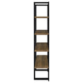 Mystrene Black And Walnut 4 Shelf Bookcase 4 Black Etagere Vertical Primary Living Space Open Back Wood Contemporary,Modern Wood