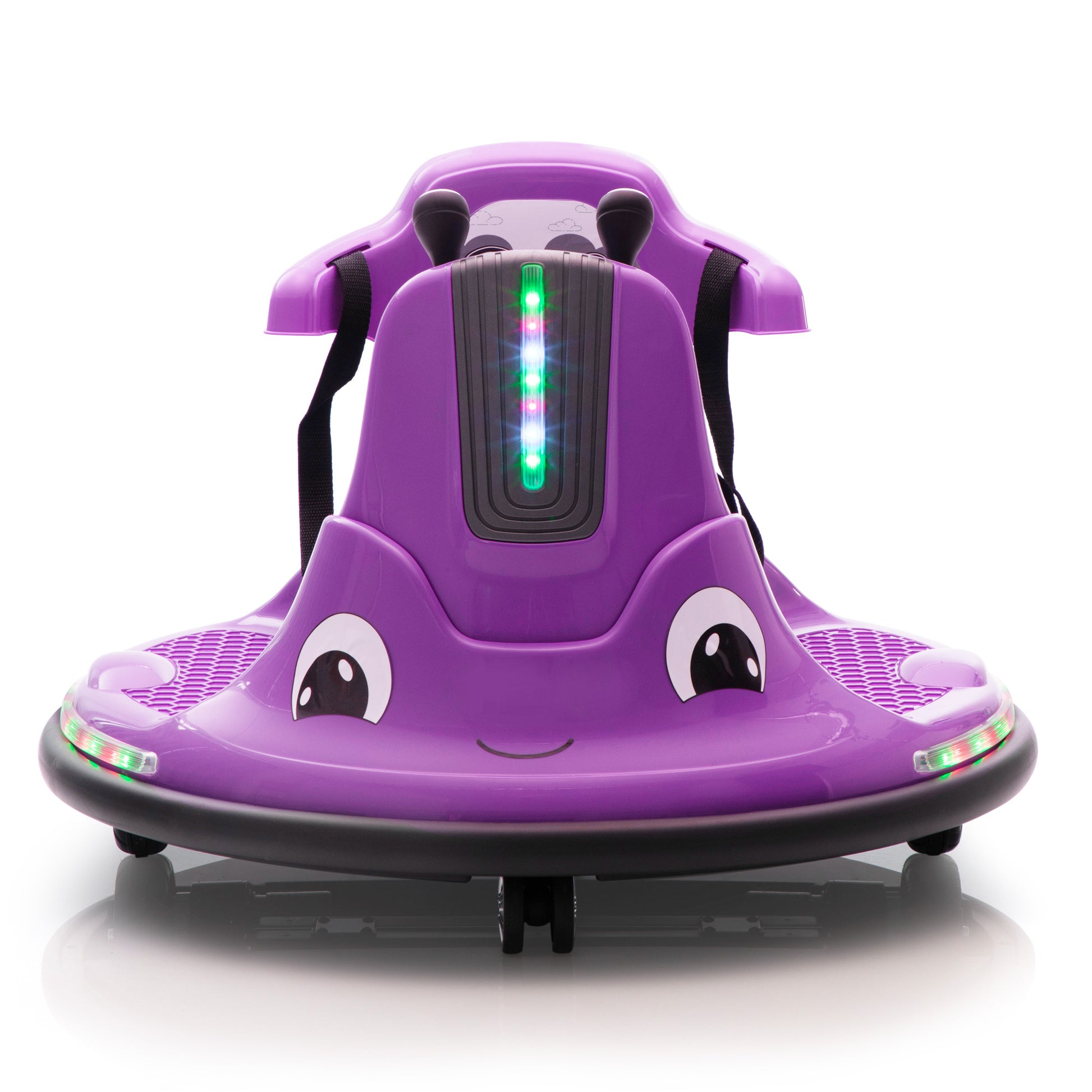 12V Snail Shaped Kids Electric Bumper Car With Remote Control, Ride On Car With Led Lights, Music, 360 Degree Rotate, Toddler Race Toys, 3 8 Years Old Purple Polypropylene