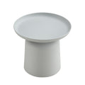 Grey Side Table Plastic Indoor Outdoor Use Grey Plastic