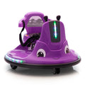 12V Snail Shaped Kids Electric Bumper Car With Remote Control, Ride On Car With Led Lights, Music, 360 Degree Rotate, Toddler Race Toys, 3 8 Years Old Purple Polypropylene