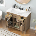 36''Bathroom Vanity With Undermount Sink,Modern Bathroom Storage Cabinet With 2 Drawers And 2 Cabinets,Solid Wood Frame Bathroom Cabinet 2 Wood 2 2 Adjustable Shelves Bathroom Freestanding Solid Wood Mdf Resin Painted