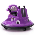 12V Snail Shaped Kids Electric Bumper Car With Remote Control, Ride On Car With Led Lights, Music, 360 Degree Rotate, Toddler Race Toys, 3 8 Years Old Purple Polypropylene