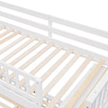 Wooden Twin Over Full Bunk Bed With Six Drawers And Flexible Shelves,Bottom Bed With Wheels,White Old Sku:Lp000531Aak White Solid Wood